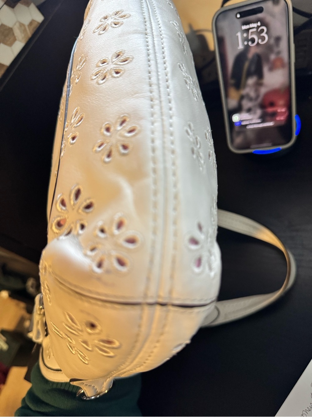 Coach Poppy Eyelet fold over shoulder / crossbody OBO - Picture 4 of 8